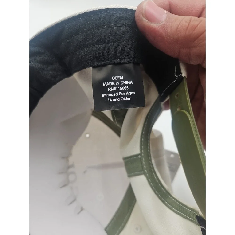 Golf Dad Hat Green And Beige , White Rope In White New Snap Back